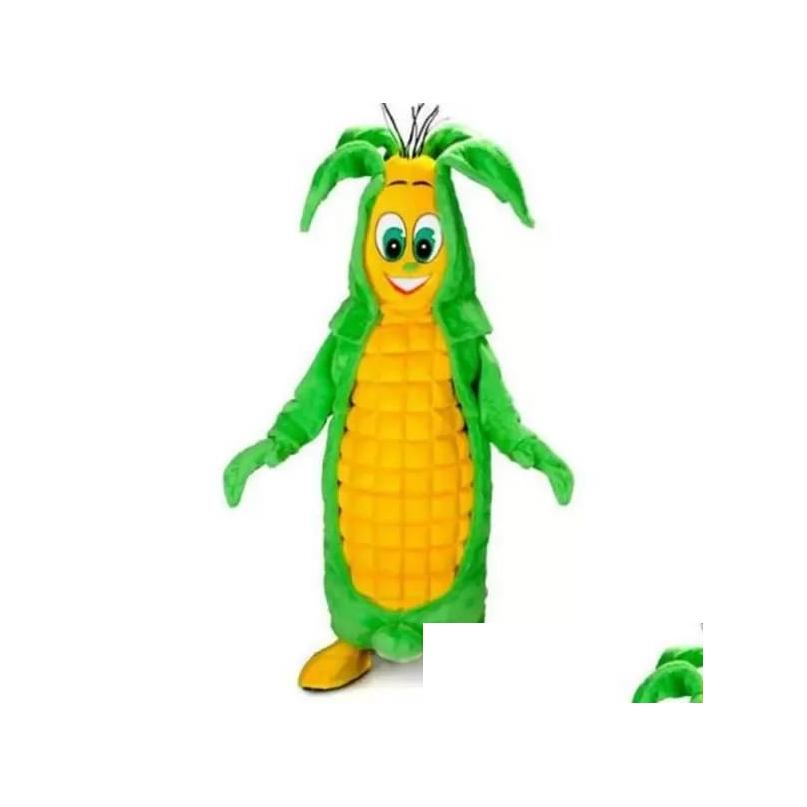Mascot 2022 High Quality Tasty Corn Costumes Halloween Fancy Party Dress Cartoon Character Carnival Xmas Easter Advertising Birthday Dhkca
