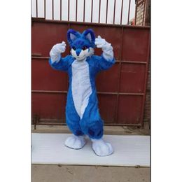 Mascot Blue Cat Huksy Dog Fox Furuit Jeugdkleding Volledig harig pak Furries Anime grote evenementenprestaties Kleding