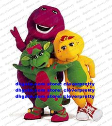 Mascotte Kostuum Barney Baby Bop BJ Barney's Vrienden Dinosaurus Dino Volwassen Stripfiguur Outfit Suit Trekken Populariteit No.8321