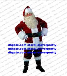 Costume de mascotte Père Noël Père Noël Clause Kriss Kringle Personnage de dessin animé adulte Highs Qualitys Image Publicité zx2899