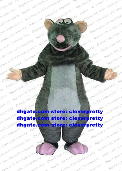 Costume de mascotte gris Remy Django Ratatouille souris souris Rat Ratton adulte personnage de dessin animé tenue Costume Grad nuit belle Annabelle No.4255