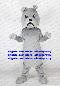 Costume de mascotte gris bouledogue chiens Pitbull Bull chien Pit Bulls Terrier personnage de dessin animé grand magasin cadeaux Souvenirs zx101