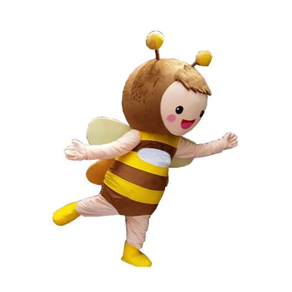 Costume de mascotte nouveau Costume de mascotte d'abeille de haute qualité noël Halloween Animal drôle dessin animé Costume taille adulte