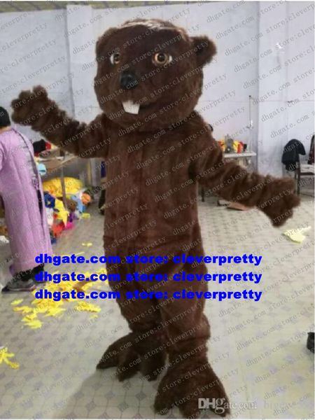 Mascotte Costume Loutre Lutra Castor Nutria Coypu Marmotte Bobac Tarabagane Adulte Dessin Animé Mise En Scène Merci Will zx2959