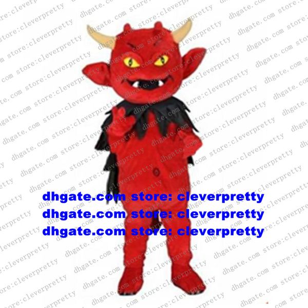 Costume de mascotte Red Devil Demon Fiend Monster Freak Monstrosity Personnage de dessin animé Circularize Flyer Haut de gamme Haut de gamme zx2802