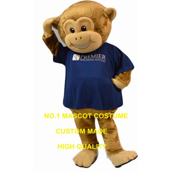 Costume de mascotte Vente chaude en gros Taille adulte T-shirt Blue nouvellement personnalisé Costumes de sport à thèmes de singe de singe 2793 Costumes de mascotte