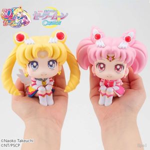 Disfraces de mascotas 10 cm Anime Sailor Moon Tsukino Usagi Sailor Mini Moon Figura Kawaii Q Versión Buscar Figura de acción Colección Modelo Juguetes Regalos