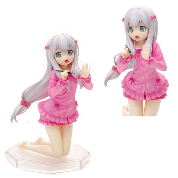 Disfraces de mascotas 12 cm Manga Profesor Anime Figura Izumi Sagiri Kawaii Chica Arrodillada Estatuilla Pvc Escritorio Colección Estática Modelo Juguetes para Niños