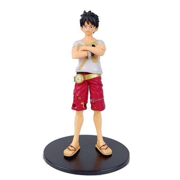 Disfraces de mascota 16 cm Figura de anime de una pieza Mono D Luffy Versión de película Figura de acción Colección de PVC Modelo Adornos clásicos Juguetes Regalo