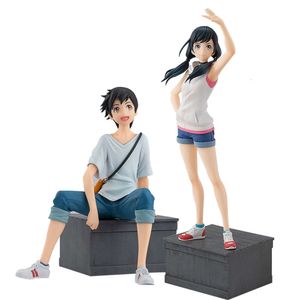 Disfraces de mascotas 18,5 cm Anime Hina Morishima Hodaka Figura Popular Anime Weathering with You Standing Pose Modelo Muñecas Juguete Caja de regalo Colección Pvc