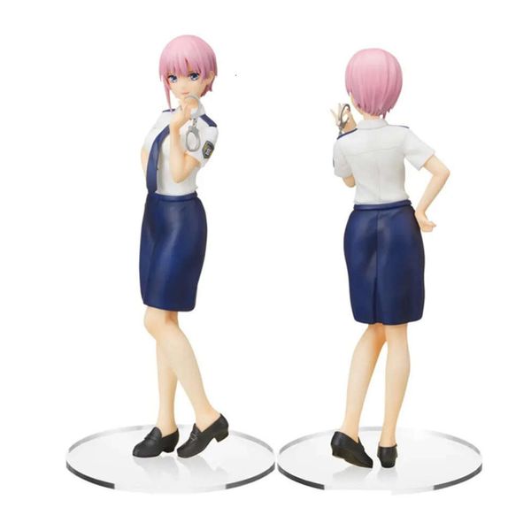 Costumes de mascotte 19 cm les quintuplés par excellence Figure d'anime policière habiller Nakano Ichika figurine d'action debout Collection modèle jouets