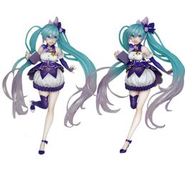 Mascottekostuums 19 cm Virtueel Zangeres Meisje Anime Figuur Tweedimensionaal Kawaii Prinses Standbeeld Actiefiguren Pvc Collectible Model Pop Speelgoed