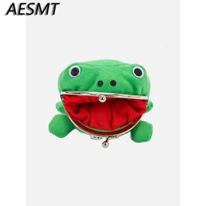 Costumes de mascotte 1 pièces, porte-monnaie de dessin animé grenouille, pochette portefeuille en flanelle Manga, bon marché, mignon, porte-monnaie, cadeau pour enfants, accessoires de fête