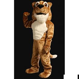 Costumes de mascotte 2024 Halloween Power Corby Cougar Personnage de dessin animé Adt Femmes Hommes Robe Carnaval Unisexe Adts Drop Delivery Apparel Co Dhyxo