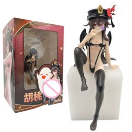 Costumes de mascotte 20 cm Hentai Genshin Impact Hu Tao fille sexy figurine d'anime Klee/venti/qiqi/nahida figurine d'action adulte modèle à collectionner poupée jouets version la plus élevée.