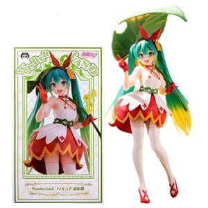 Mascot Costumes 21cm Hatsune Miku Anime Figure Kawaii Thumbelina Vocaloid Wonderland Pvc Action Figure Collection Model Doll Ornaments Toys Gift