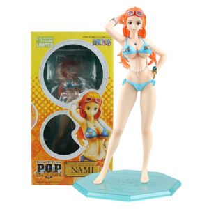 Mascottekostuums 21 cm eendelig anime figuur nami pop lang haar badpak sexy meisje actiefiguren pvc collectie model pop speelgoed vakantie geschenken