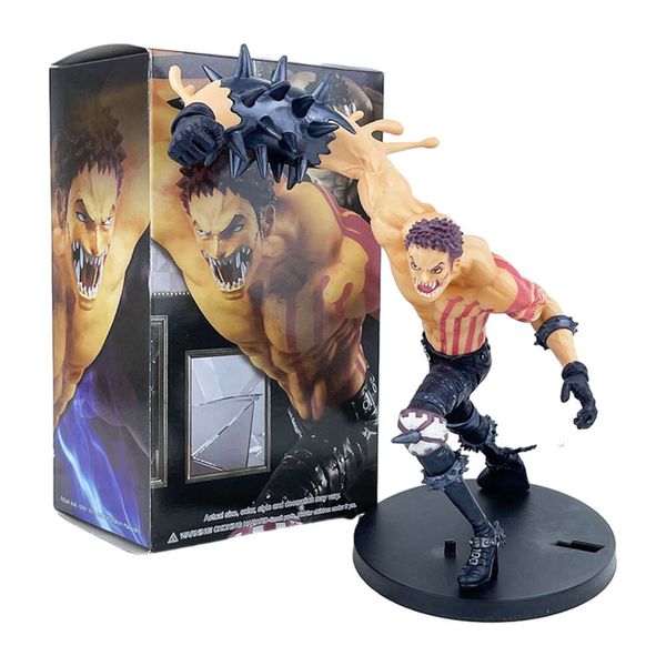 Disfraces de mascotas 21 cm Figura de anime de una pieza Charlotte Katakuri Big Mom Colección de figuras de acción Modelo Muñeca A bordo Adornos Juguetes Regalo de cumpleaños