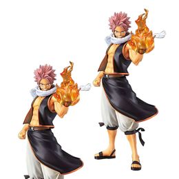 Mascottekostuums 23 cm Anime Figuur Fairy Tail Fire Dragon End Etherious Natsu Dragneel Staande Sjaal Model Poppen Speelgoed Cadeau Verzamel Pvc-materiaal