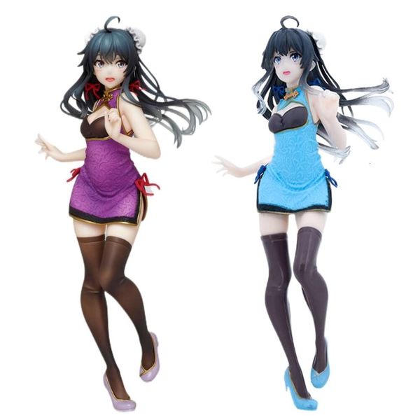 Costumes de mascotte 23 cm Mon adolescent Comédie romantique Snafu Climax Anime Figure Yukinoshita Yukino PVC Sexy Cheongsam Fille Adulte Modèle Poupée Jouets