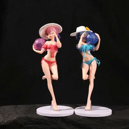 Mascottekostuums 24 cm Opnieuw leven in een andere wereld van nul Rem Anime Figuur Sext Badpak Meisje Ram Actiefiguren Pvc Collectie Model Pop Speelgoed