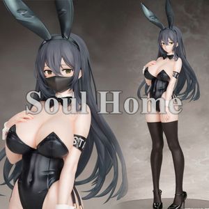 Disfraces de mascota 26 cm Anime B'full Kuro Bunny Kouhai-chan 1/7 Máscara Sugao Ver Sexy Girl Pvc Figuras de acción Hentai Coleccionable Modelo Muñeca Juguetes Regalo