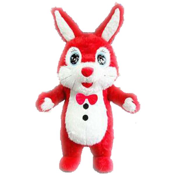 Disfraces de mascota 2m/2,6 m disfraz de mascota conejo rojo adulto traje Iable cuerpo completo volar traje de conejito de Pascua para entretenimientos