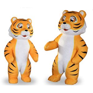 Costumes de mascotte 2m/2.6m, Costume de mascotte Iatable, tigre réaliste, Costume gonflable pour adulte, robe de personnage de divertissement pour parc à thème