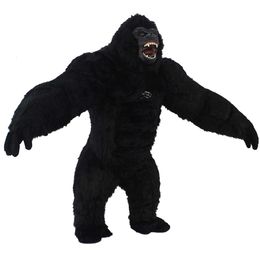 Costumes de mascotte 2m/2.6m, Costume King Kong réaliste, Costume complet de mascotte géante en fourrure pour adulte, robe fantaisie de gorille pour événements et fêtes