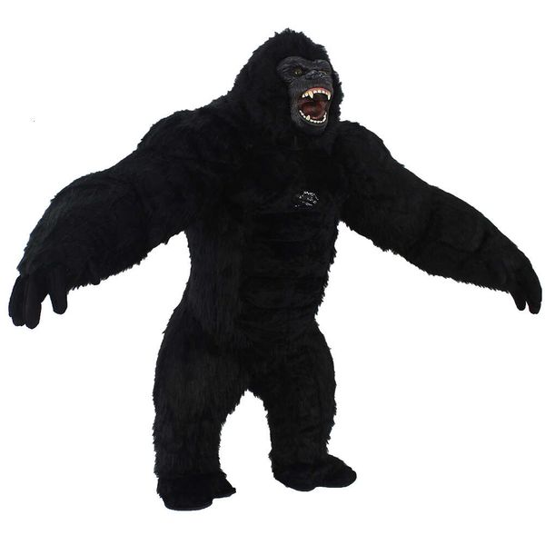 Disfraces de mascota 2m/2,6 m, disfraz de King Kong de la vida Real, traje completo de mascota, vestido de lujo de gorila de piel gigante para adultos para eventos y fiestas