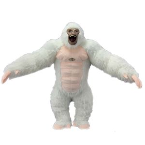 Costumes de mascotte 2m / 2,6 m Costume de gorille blanc Iatable adulte mascotte de marche complète robe gonflable tenue Kingkong pour Halloween