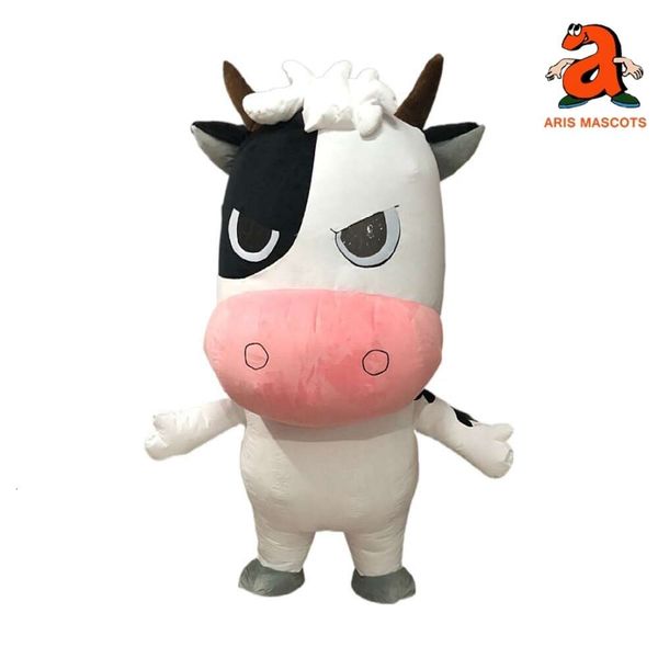 Costumes de mascotte 2m adulte Iatable vache Costume marques Marketing Animal personnage déguisement Iated Costume sauter mascotte tenue