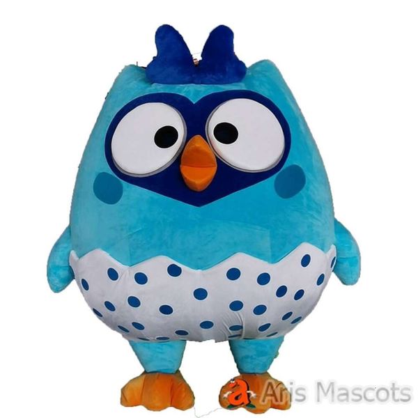 Disfraces de mascota 2m búho azul Iatable adulto pájaro completo disfraz de mascota para eventos de cumpleaños vestido de personaje de fiesta