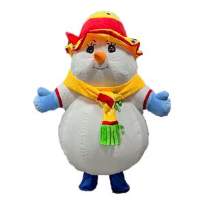 Costumes de mascotte 2m, joli bonhomme de neige, mascotte de divertissement, corps complet, marche, mascottes gonflables pour événements et fêtes