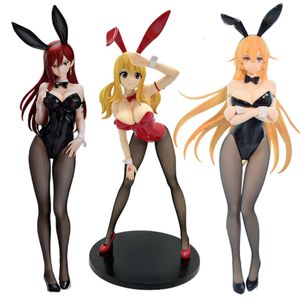 Mascottekostuums 41 cm Freeing Fairy Tail Lucy Heartfilia Anime Figuur B-stijl Erza Scarlet Bunny Girl Action Figure Collectible Model Doll Toys