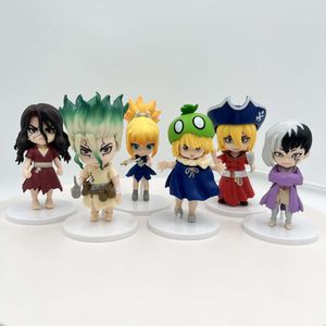 Mascottekostuums 6 stks/set Dr.stone Anime Figuur Ishigami Senkuu Action Figure Amber/suika/asagiri Gen Beeldje Volwassen Collectible Model pop Speelgoed