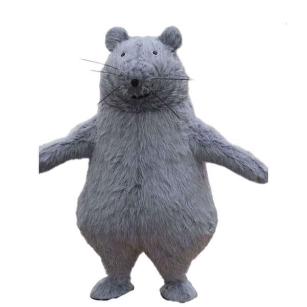 Costumes de mascotte pour adultes, Costume de Rat, fourrure complète, souris gonflable, tenue de souris de marche, robe fantaisie de carnaval