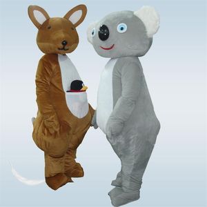 Mascotte Kostuums Volwassen Mooie Koala Kangoeroe Custom Made Mascot Fancy Dress Animal Party274N