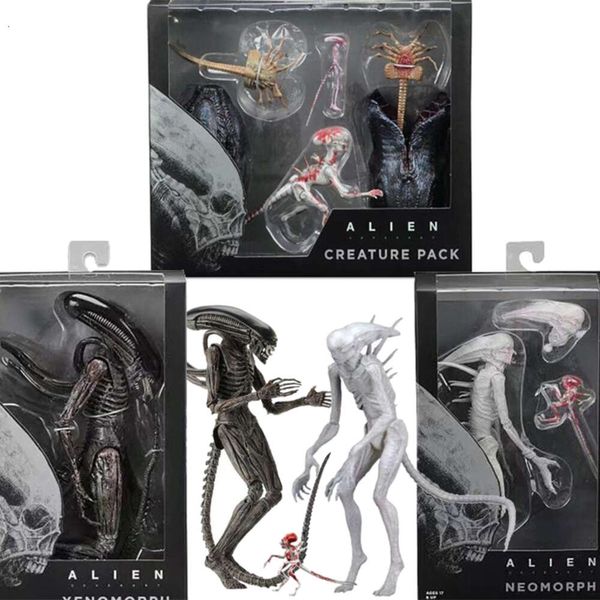 Disfraces de mascotas Figura de extraterrestre Figura de xenomorfo Paquete de criatura de neomorfo alienígena Figuras de acción Modelo Juguetes Estantería Adorno Regalo para niños