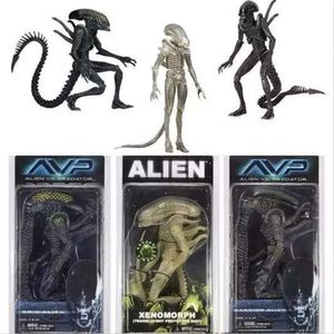 Mascottekostuums Aliens Vs Predator Grid Alien Xenomorph Doorschijnend Prototype Pak Warrior Alien Action Figure Collectible Model Toys