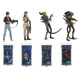 Mascottekostuums Aliens Vs Predator-serie Privé Lt.ellen Ripley Bomberjack Xenomorph Warrior Battle Beschadigd Action Figure Model Pop Speelgoed