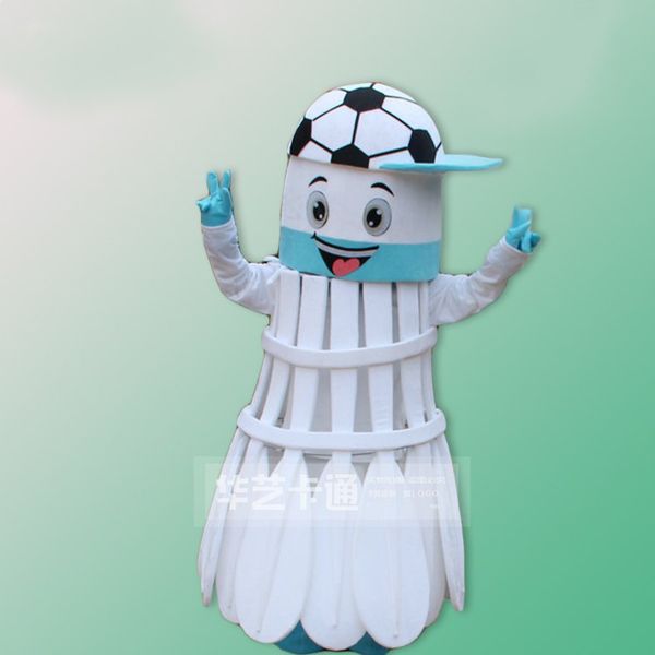 Costumi della mascotte Il costume della mascotte di badminton si adatta ai vestiti La mascotte del personaggio dei cartoni animati di badminton si adatta al vestito operato