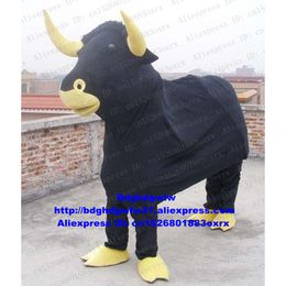 Mascotkostuums Black Buffalo Kerbau Bison Ox Bull Cow voor twee personen Mascot Kostuum CiToon Character The Publicion Holidays begroeten gasten ZX1038