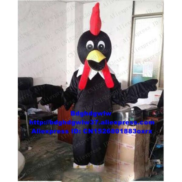 Costumes de mascotte Coq noir Poule Poulet Poulet Chook Chickleling Costume de mascotte Personnage de dessin animé Showtime Accessoires de scène Photo de groupe Zx1319