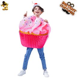 Mascota pastel de helado taza de papel ropa para niños Halloween juego de rol ropa de escenario ropa de actuación