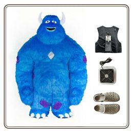 Costumes de mascotte Costume de monstre bleu Iatable Costumes d'Halloween exploser jeu de rôle Disfraz fantaisie événement fête Dres pour enfants adultes