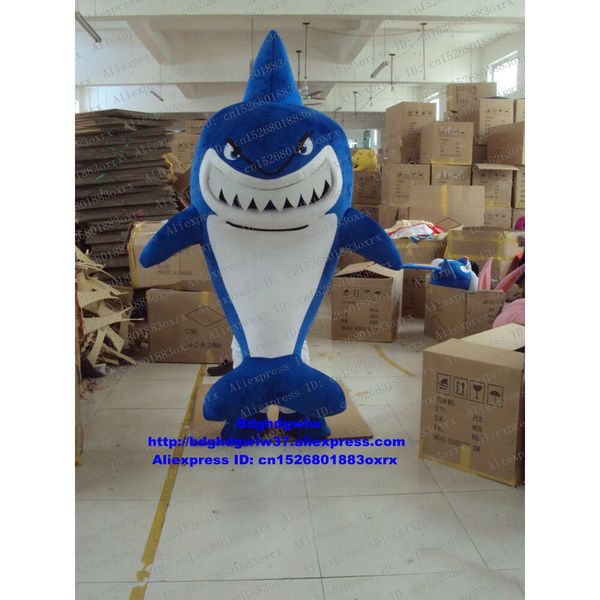 Costumes de mascotte Costume de mascotte de requin bleu adulte tenue de personnage de dessin animé Costume Exposition mondiale sollicitation d'affaires Zx1345