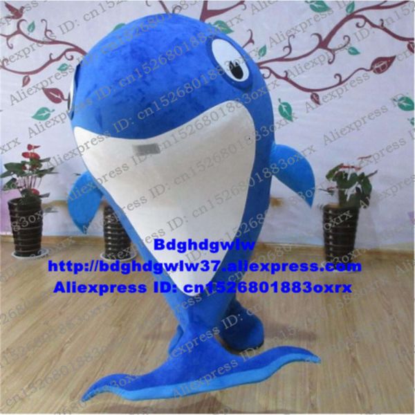 Disfraces de mascotas Ballena azul Delfín Cetáceo Marsopa Delfínidas Disfraz de mascota Personaje de dibujos animados para adultos Fiesta de graduación PARQUE TEMÁTICO Zx2924