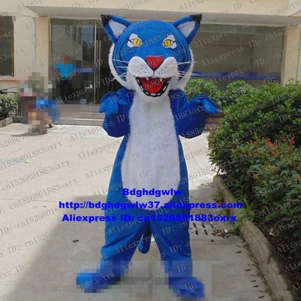 Costumes de mascotte Chat sauvage bleu Chat sauvage Caracal Lynx Catamount Costume de mascotte Bobcat Adulte Personnage de dessin animé Thème du film Exposition mondiale Zx752