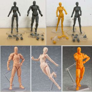 Mascottekostuums Body Kun Body Chan Action Figure Archetype He She Ferrite Collectible Model Toy met standaard beweegbare pop Cadeau voor vrienden